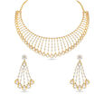 Radiant Diamond Waterfall Necklace Set 