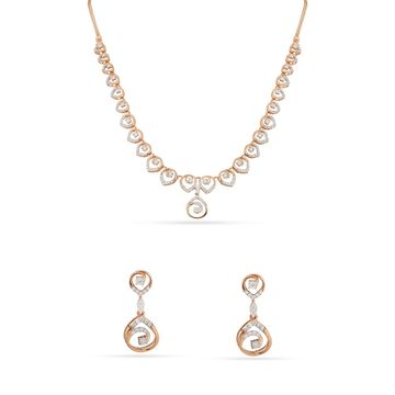 Tanishq 18KT Diamond Necklace Set for Women
