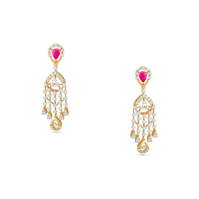 Gold Ruby and Diamond Necklace Set 4