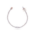 18 karat Single Row Rose Gold Tennis Bracelet exudes timeless elegance. 