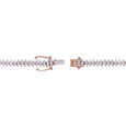 18 karat Single Row Rose Gold Tennis Bracelet exudes timeless elegance. 3