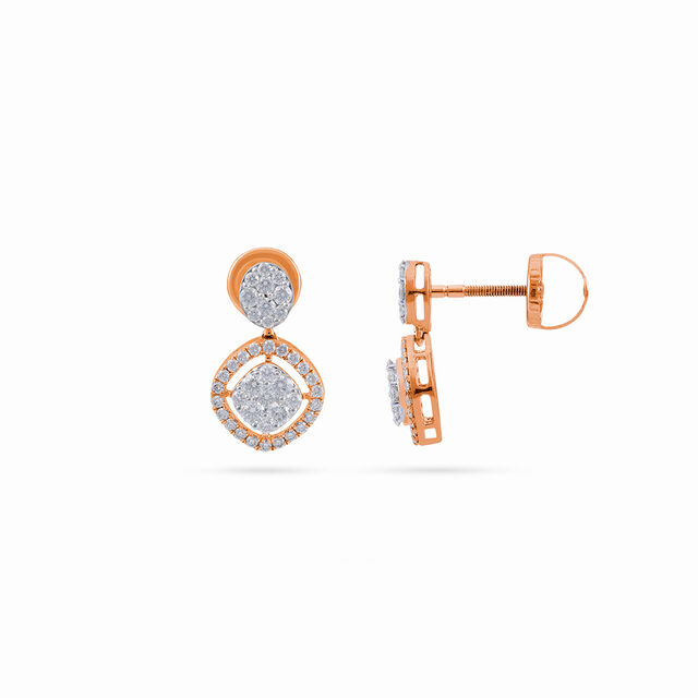 Layered Circular Rose Gold Earrings 2