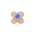 Sapphire Floral Diamond Ring 
