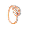Yellow Gold Ring with Delicate Leaf Design 