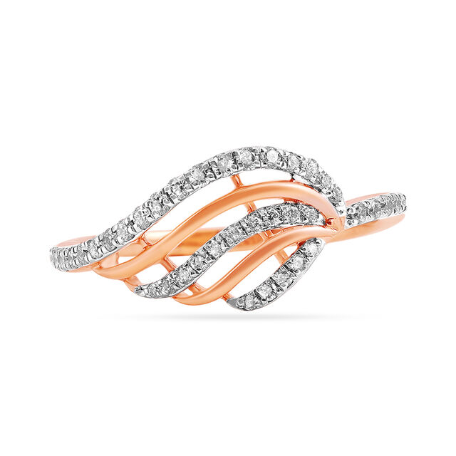 Yellow Gold Ring with Delicate Leaf Design 2