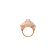 Elegance Redefined: 18-Karat Gold Diamond-Shaped Ring with White Stones 