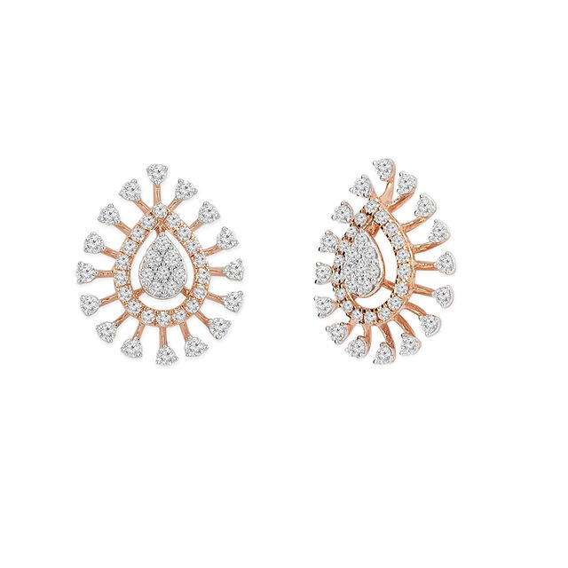 Tanishq 18KT Diamond Earrings for Women 2