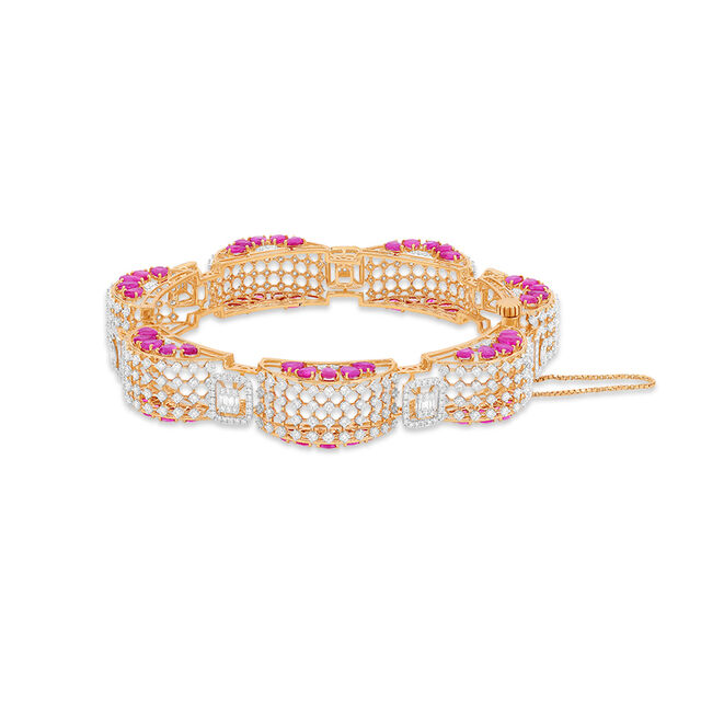 Exquisite Floral Diamond Bangle