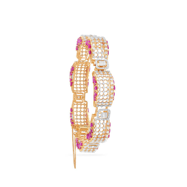 Exquisite Floral Diamond Bangle