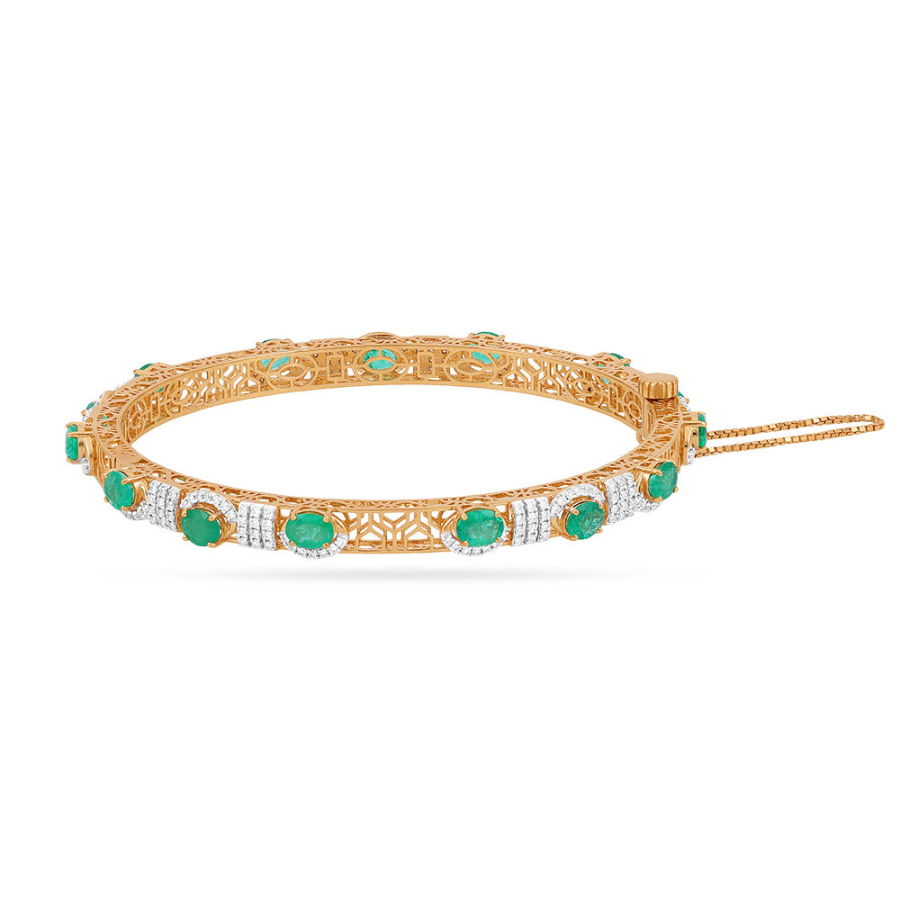 Buy 18 Karat Gold Emerald Bangle at Best Price Tanishq US