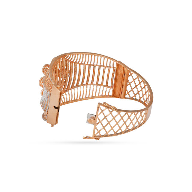 Radiant Rose Gold Floral Bracelet