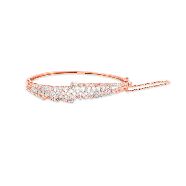 Redefined Gold Geometric Diamond Bangle