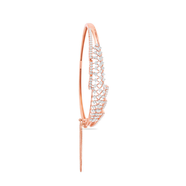 Redefined Gold Geometric Diamond Bangle