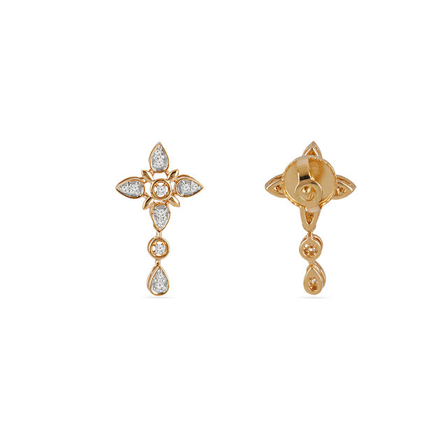 Tanishq 18KT Delicate Ixora Necklace Set for Women 5