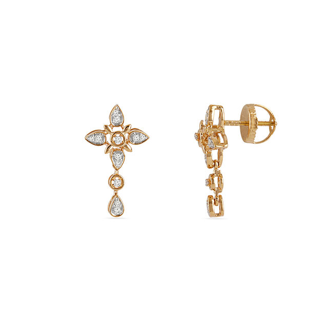 Tanishq 18KT Delicate Ixora Necklace Set for Women 6