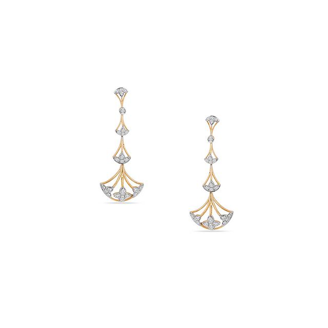 Tanishq 18KT Starburst Ixora Pendant Set for Women 4