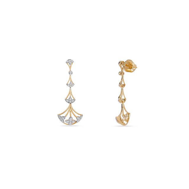Tanishq 18KT Starburst Ixora Pendant Set for Women 5