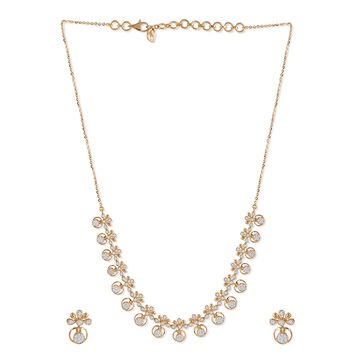 Tanishq 18KT Vine Bloom Necklace Set for Women