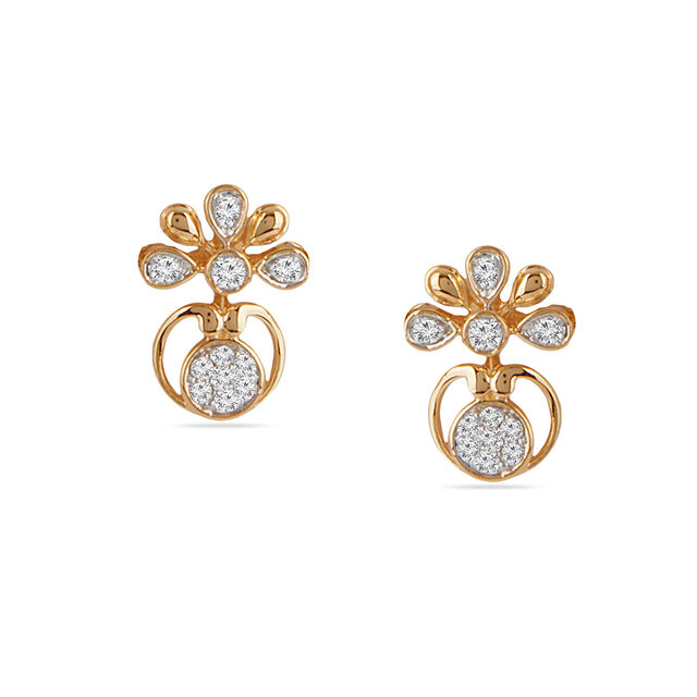 Tanishq 18KT Vine Bloom Necklace Set for Women 4