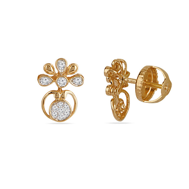 Tanishq 18KT Vine Bloom Necklace Set for Women 5