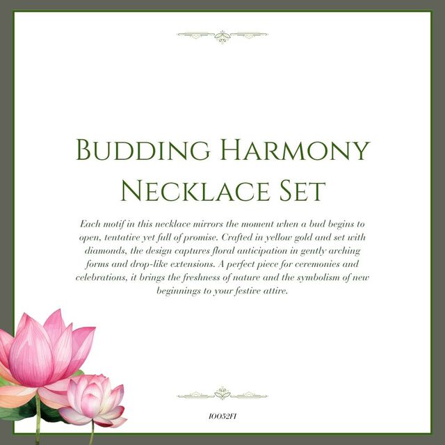 Tanishq 18 KT Budding Harmony Necklace Set for Women 6