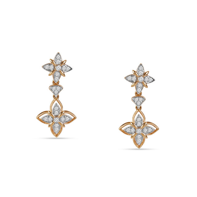 Tanishq 18 KT Ixora Lace Diamond Necklace Set for Women 4