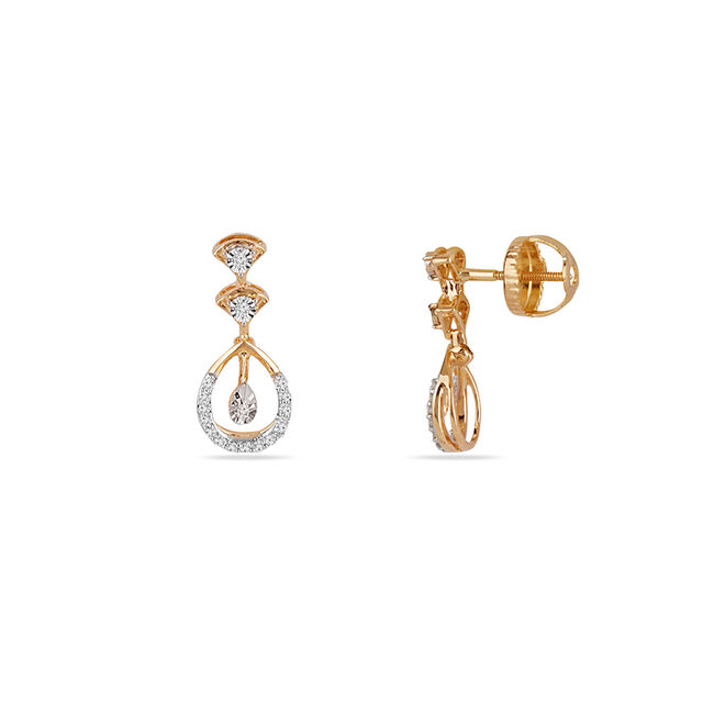 Tanishq 18KT Petal Weave Diamond Necklace Set for Women 5