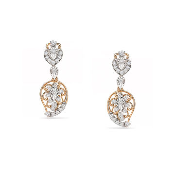 Tanishq 18KT Mango Crest Drop Earrings for Women
