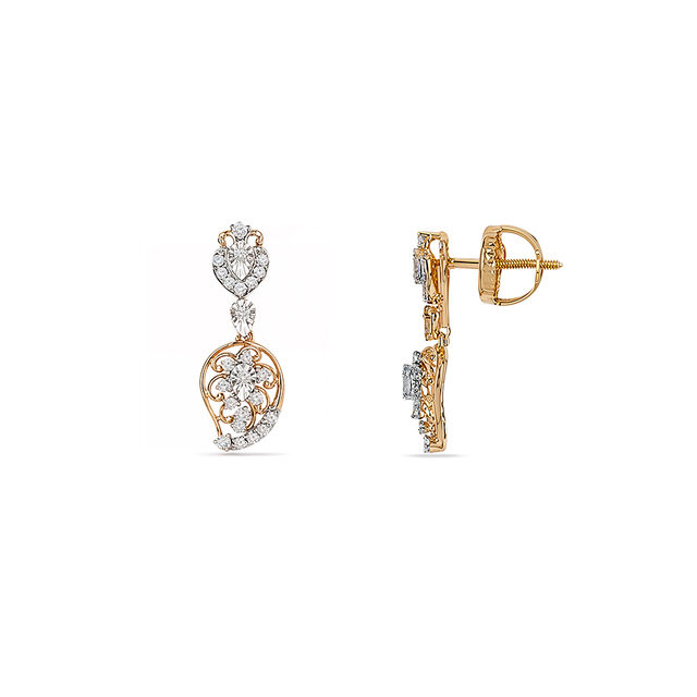 Tanishq 18KT Mango Crest Drop Earrings for Women 2