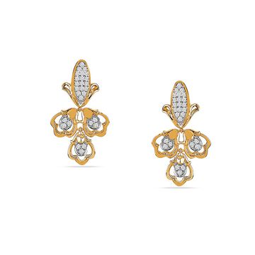 Tanishq 18KT Glistening Grove Earrings for Women