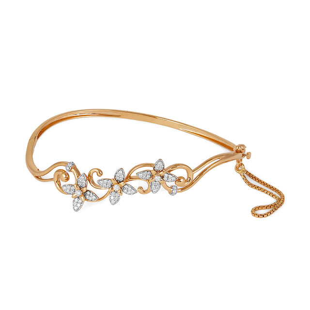 Tanishq 18 KT Ixora Whirl Gold Bangle for Women 