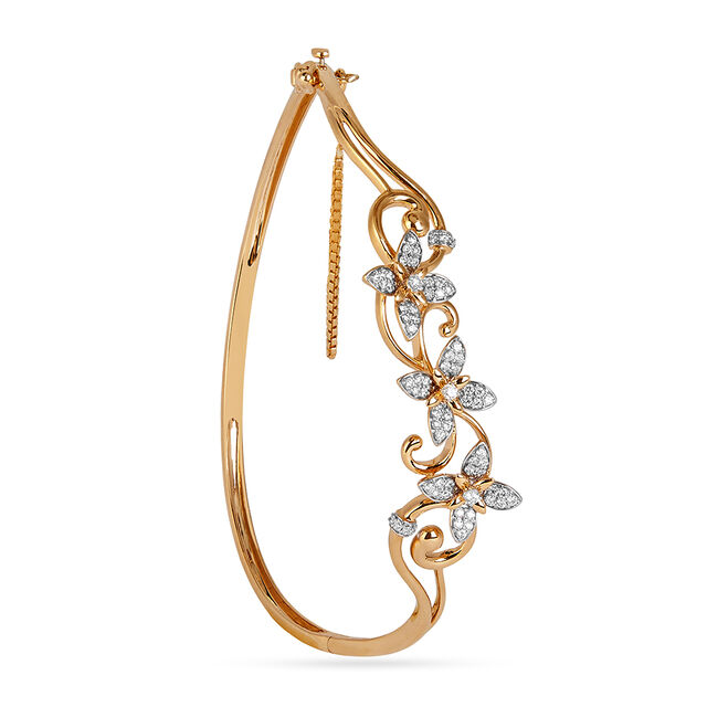 Tanishq 18 KT Ixora Whirl Gold Bangle for Women 2