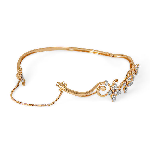 Tanishq 18 KT Ixora Whirl Gold Bangle for Women 3