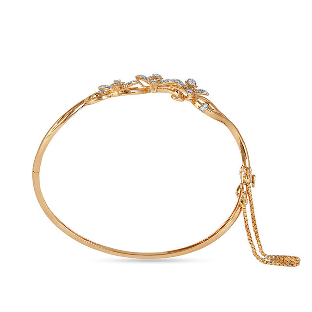 Tanishq 18 KT Ixora Whirl Gold Bangle for Women 4