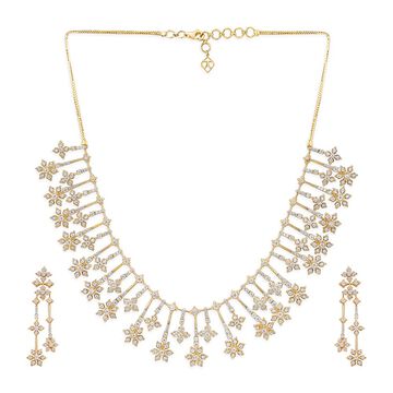 Tanishq 18KT Starfall Necklace Set for Women