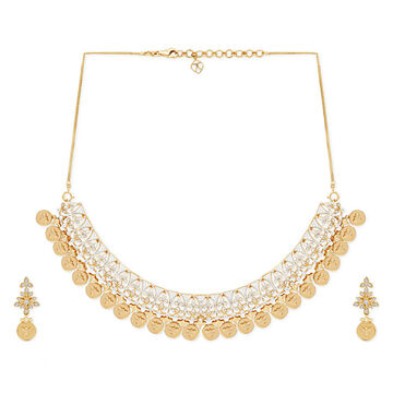 Tanishq 18KT Kasu Prarthana Necklace Set