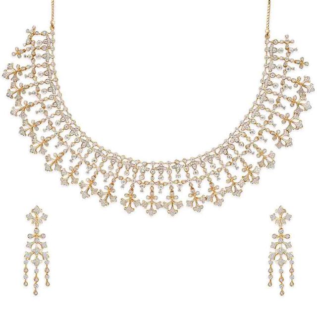 Tanishq 18KT Kazuthilla Contrast Necklace Set 