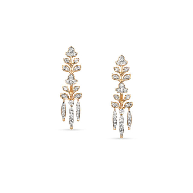 Tanishq 18KT Diamond Mullamottu Revival Necklace Set for Women 5