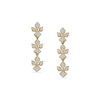 Tanishq 18KT Thumba Cascade Drop Earrings for Women