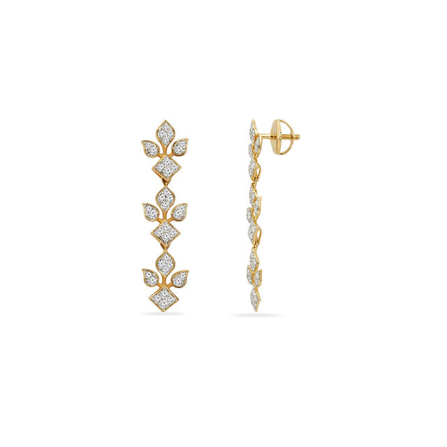 Tanishq 18KT Thumba Cascade Drop Earrings for Women 2