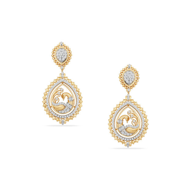 Tanishq 18KT Peacock Reverie Drops 