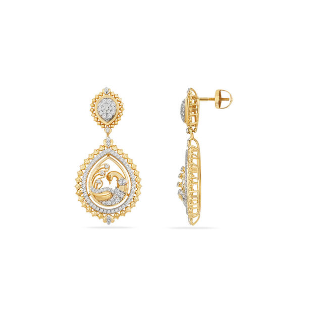 Tanishq 18KT Peacock Reverie Drops 2