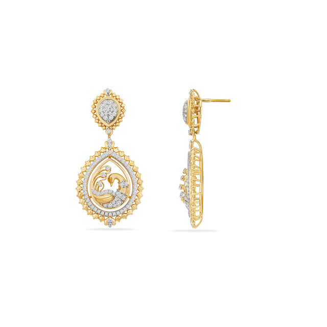 Tanishq 18KT Peacock Reverie Drops 3