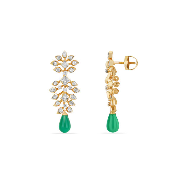 Tanishq 18KT Emerald Leaf Cascade for Women 2