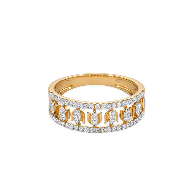 Tanishq 18KT Inverted Lotus Band for Women 