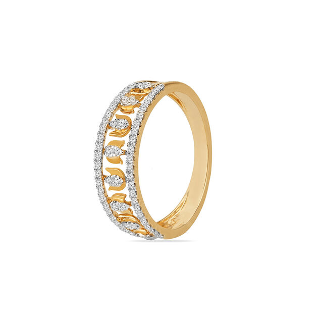 Tanishq 18KT Inverted Lotus Band for Women 2