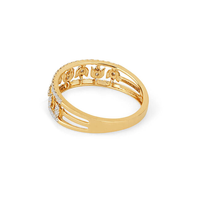 Tanishq 18KT Inverted Lotus Band for Women 4