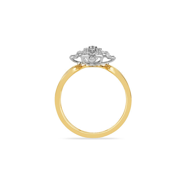 Tanishq 18KT Twin Bow Blossom Ring for Women 3