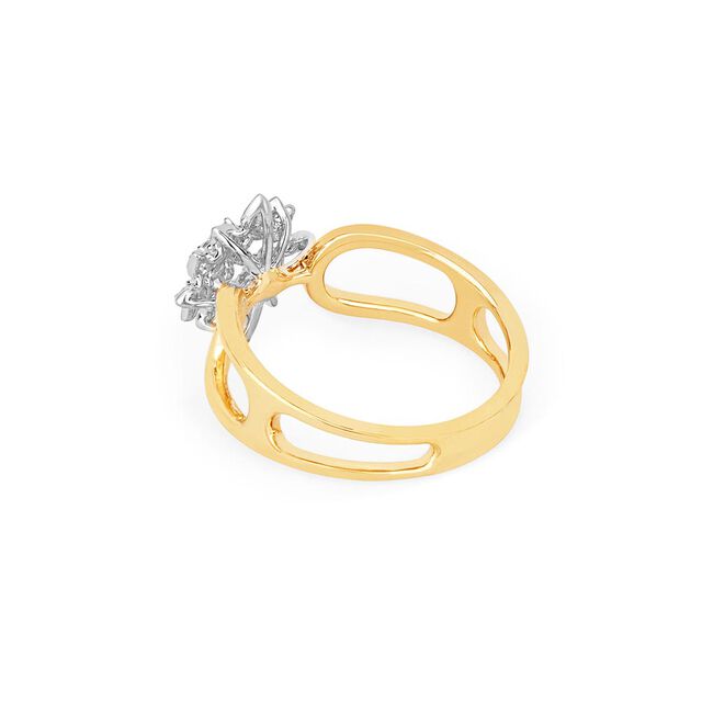 Tanishq 18KT Twin Bow Blossom Ring for Women 4