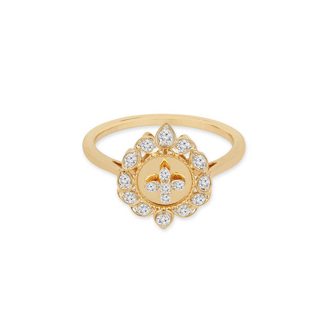 Tanishq 18KT Coin Blossom Ring 